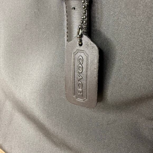 Coach Vintage Plain Gray and Brown Shoulder Bag Medium - Picture 5 of 11